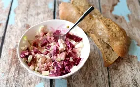 Bietensalade met haring