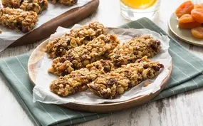 Crunchy mueslirepen met kokos en hazelnoten 