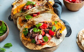 Tortilla met paddenstoelen