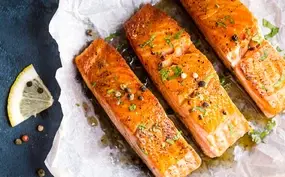 zalm uit de oven op bakpapier