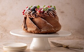 Kersttulband met ganache