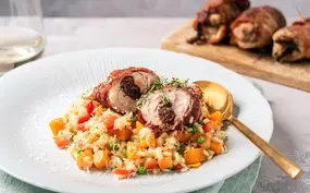 Risotto gevulde kip 