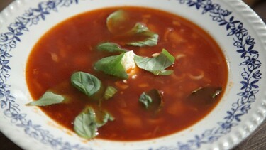 Supersnelle tomatensoep met pasta