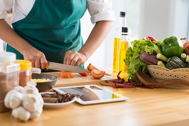Recepten koken snijden tablet