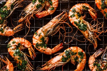 gamba's op de barbecue recepten