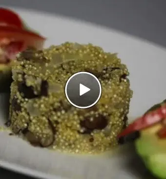 Salade quinotto marino taartje