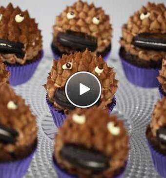 Chocolade Cookie Monster Cupcake