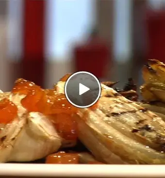 Gegrilde witlof met sherrystroop