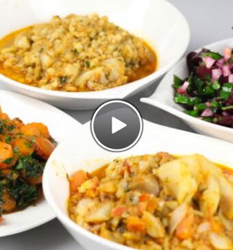 Marokkaanse lauwwarme salades