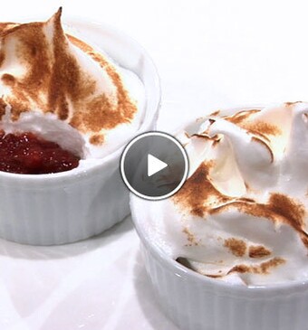 Chutney van kruisbessen met eiwitschuim