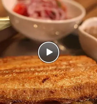 Zeetong met citroenboter, aardappelgratin en salade