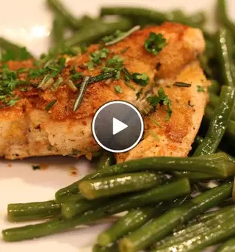 Petti di pollo inpannati (gepaneerde kip) & fagioli verdi (haricots verts)