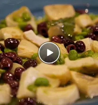 Mina’s gekonfijte tuinbonen en artisjokharten & dessert couscous seffa