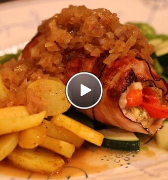 Vleesrolletjes met uienjus