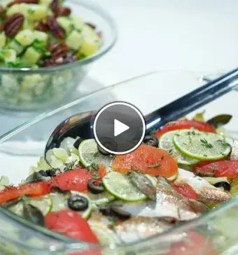 Rode Poon uit de oven met venkel en aardappelsalade