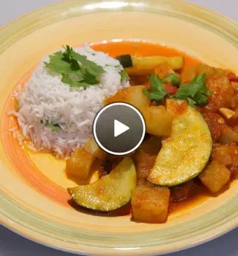 Chayotes in tomaten-kaneelsaus uit Jamaica