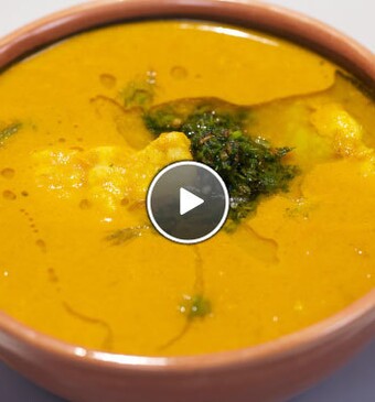 Vissoep met saffraan en venkel & groene harissa