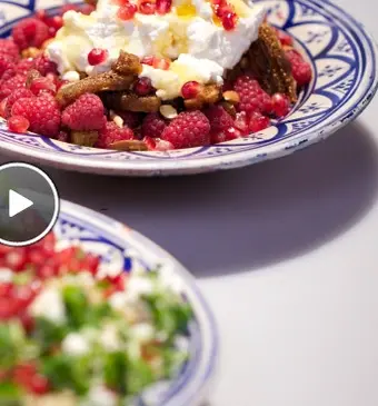 Granatappelsalade met ricotta