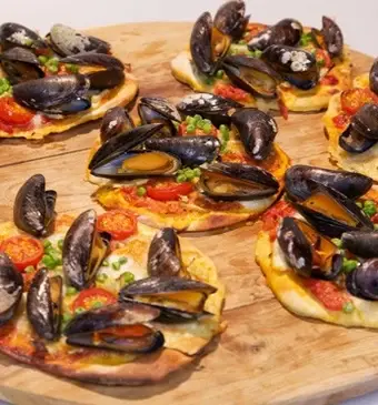 Mini-mosselpizza's
