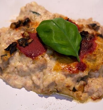 Cannelloni di melanzane alla birra (cannelloni met aubergine en bier)