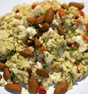 Indiase bloemkool-tabouleh