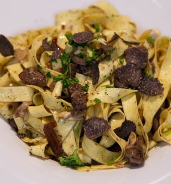 Pappardelle al filetto e tartufo (Pappardelle met biefstuk en truffel)