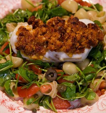 Posteleinsalade met kabeljauw