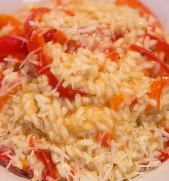Rode paprikarisotto