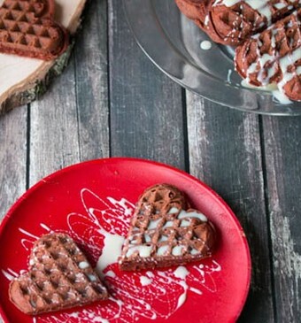 Red velvet wafels