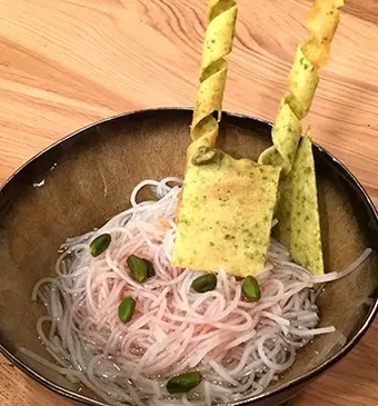 Faloodah shirazi  (Sorbet van rijstvermicelli)