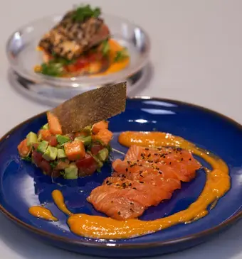 Zalm furikake en warme zalm met specerijen