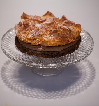 Krokante ananastaart met chocolade