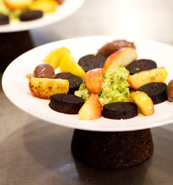 Bloedworst met spruiten-couscous