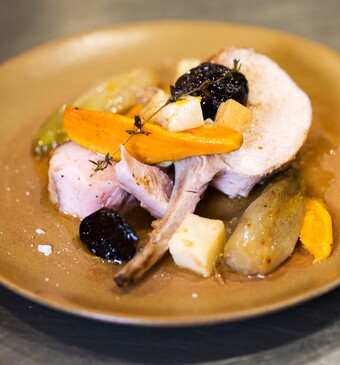 Varkensrib uit de römertopf