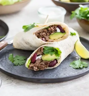 Pulled beef wrap
