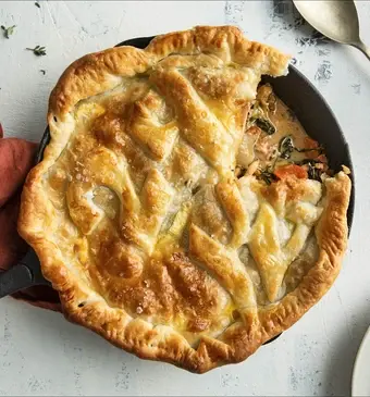 Eenpans chicken pot pie