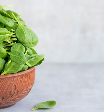 Stroeve tanden eten spinazie