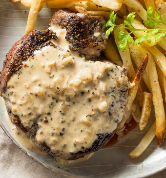 pepersaus recept biefstuk