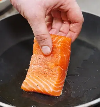 salmon rice bowl