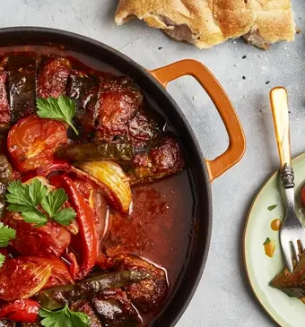 Turkse aubergine stoofschotel