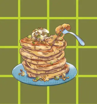 kaaspannenkoek met bosui en limoenroom