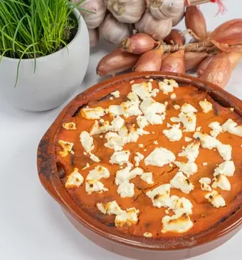 Aubergine-lasagne van de BBQ  