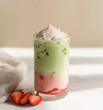 strawberry matcha