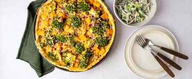 Broccoli-pompoenquiche uit het programma Lekker Snel!