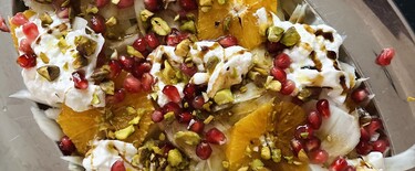 Feestelijke salade met sinaasappel, venkel en burrata