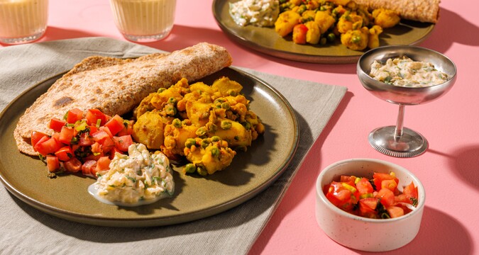 Chapati met vegavulling