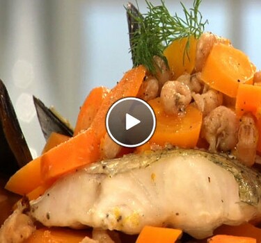 Snoekbaars met bospeen