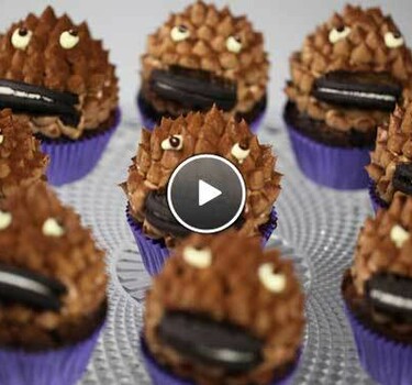 Chocolade Cookie Monster Cupcake