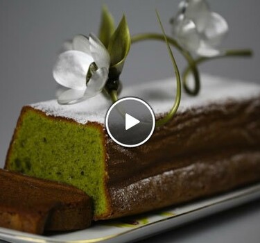 Groene theecake