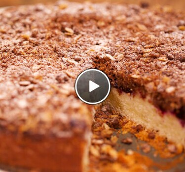 Annabel's crumblecake met rood fruit